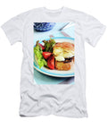 Tomino Cheese Wrapped in Bacon on Crostini with Salad Mario Matassa T-Shirt
