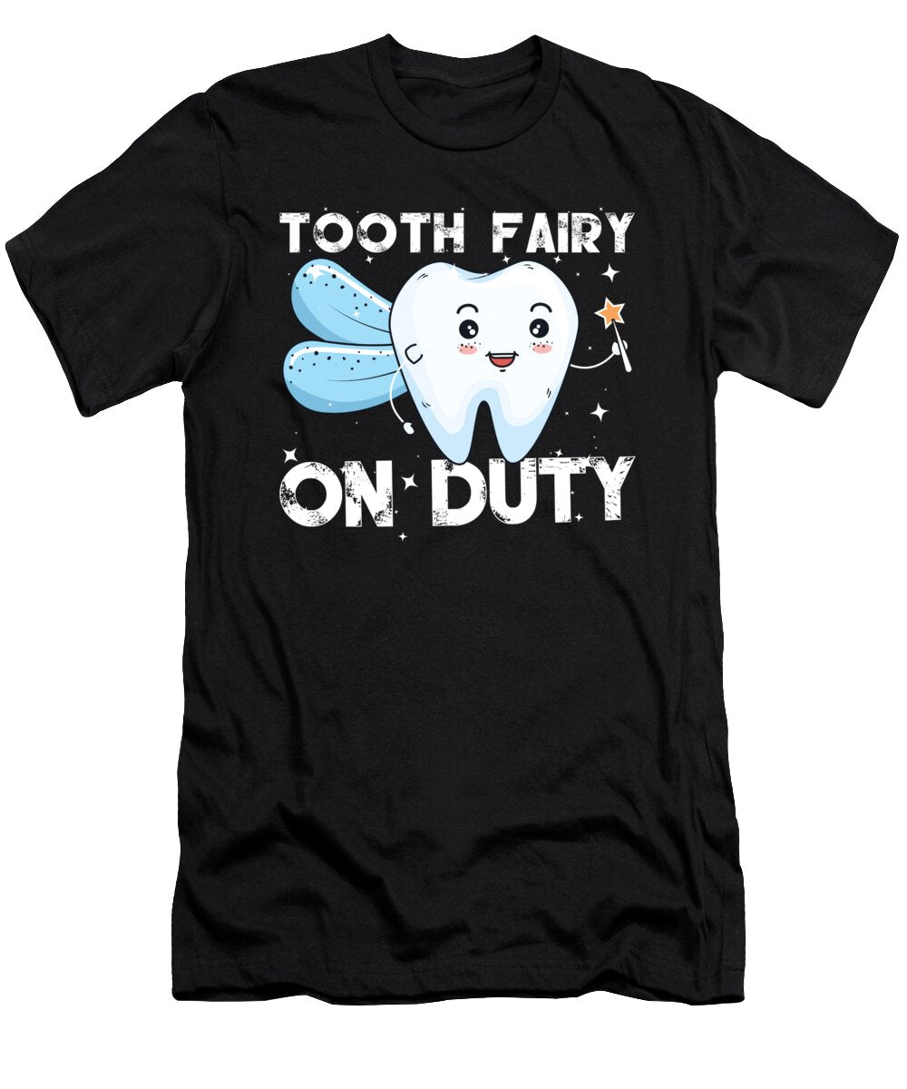 Tooth Fairy on Duty Fun Dentist Humor Kanig Designs T-Shirt