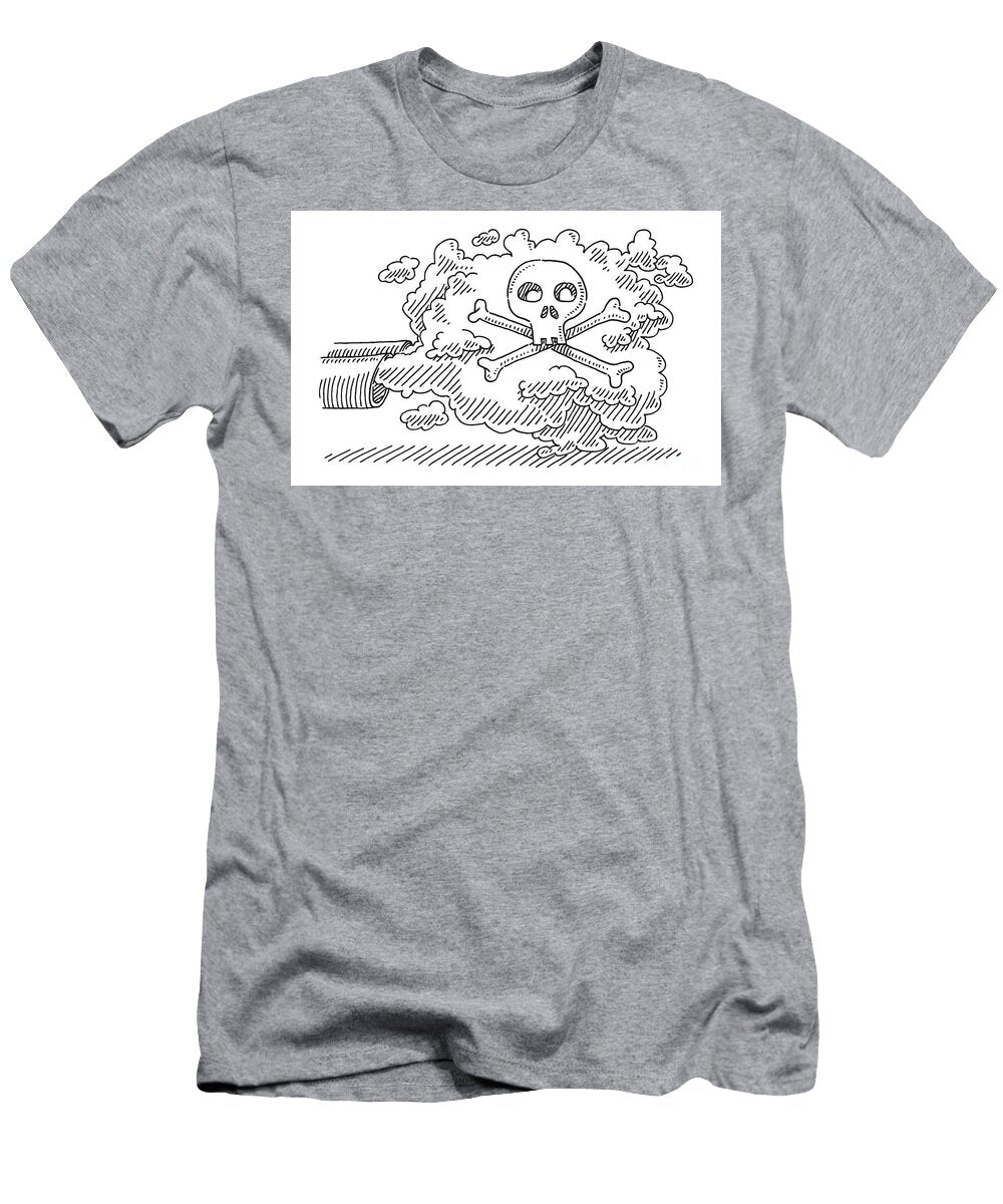 Toxic Car Exhaust Emissions Drawing Frank Ramspott T-Shirt