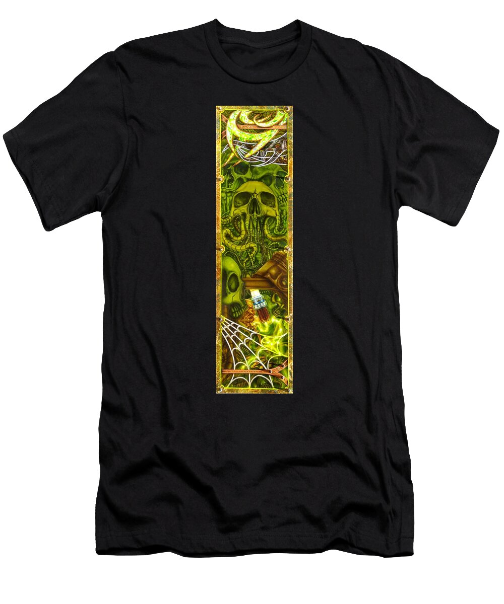 Toxic Skull Combustion Eric Bossert T-Shirt