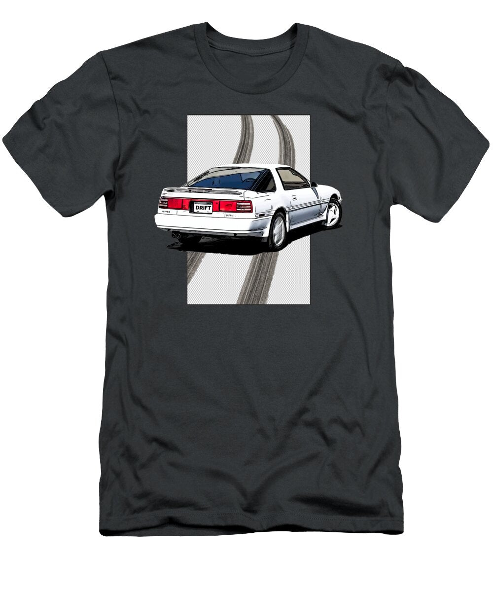 Toyota Supra Drift Jdm Style with Skid Marks Michael Van Der Hoorn T-Shirt