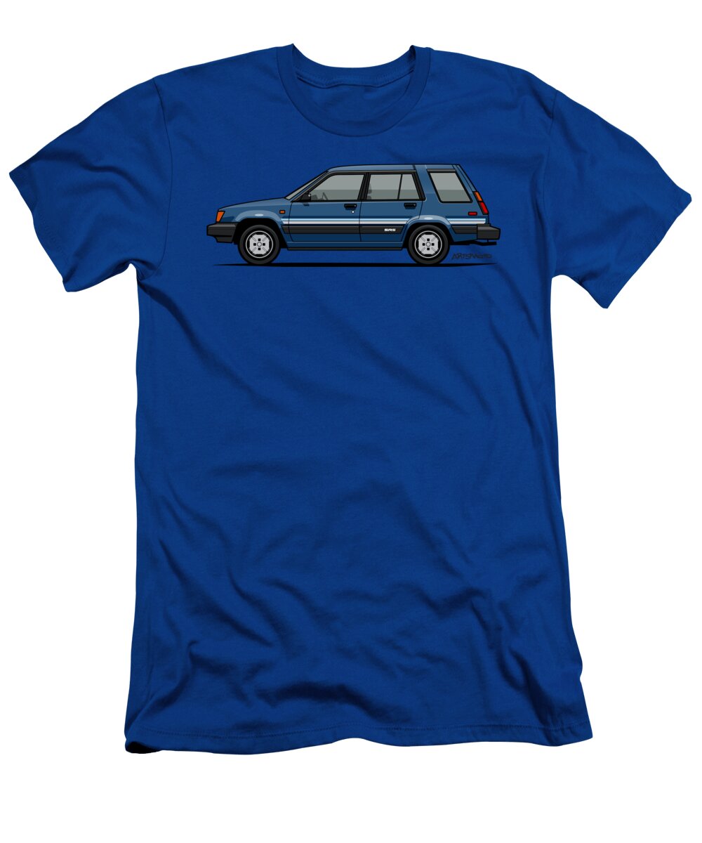 Toyota Tercel Sr5 4wd Wagon Al25 Blue Monkey Crisis on Mars T-Shirt