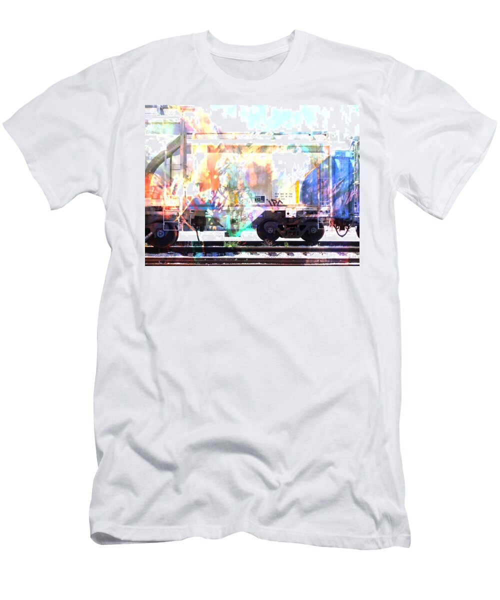Train Abstract Blend 4 Anita Burgermeister T-Shirt