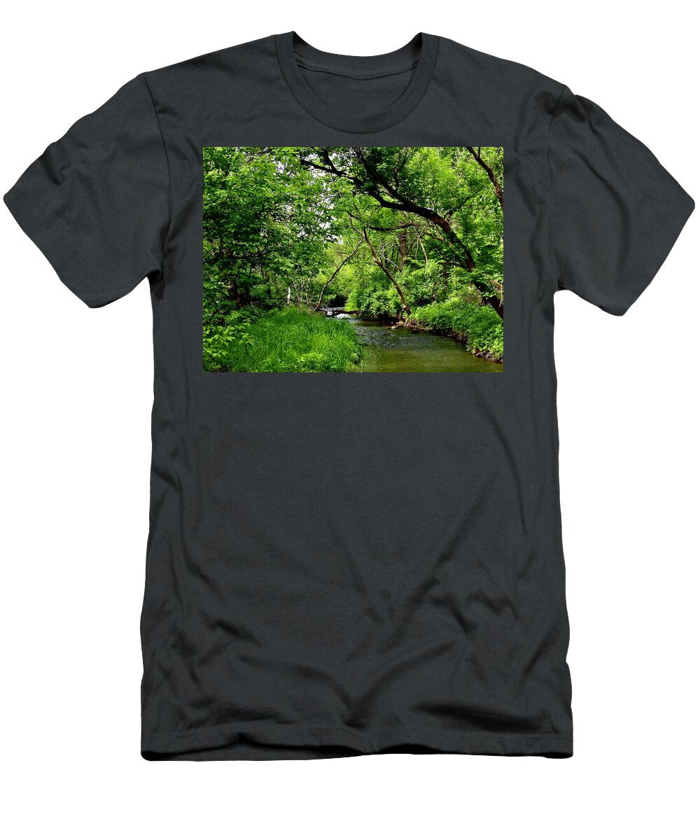 Tranquil Forest Stream Laveta Kirby T-Shirt