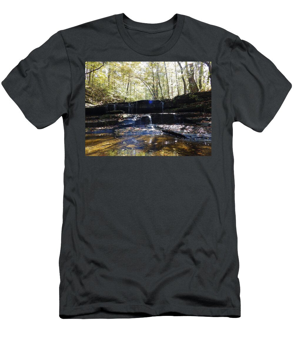 Tranquil Forest Waterfall Alan Kirby T-Shirt