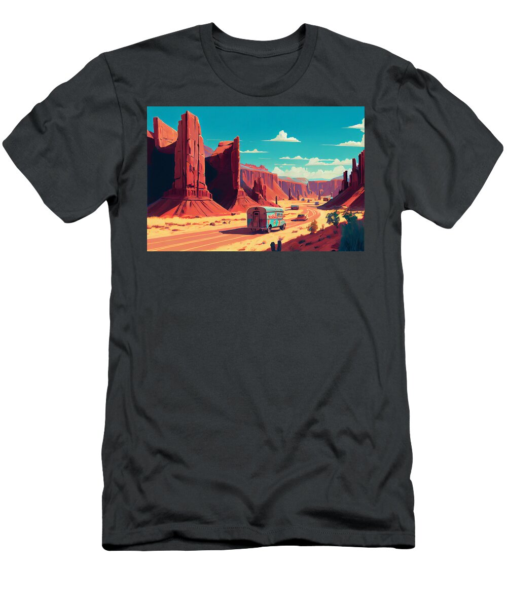 Traveling the West in a Jack Kirby Style Gentle By Asar Studios Celestial Images T-Shirt