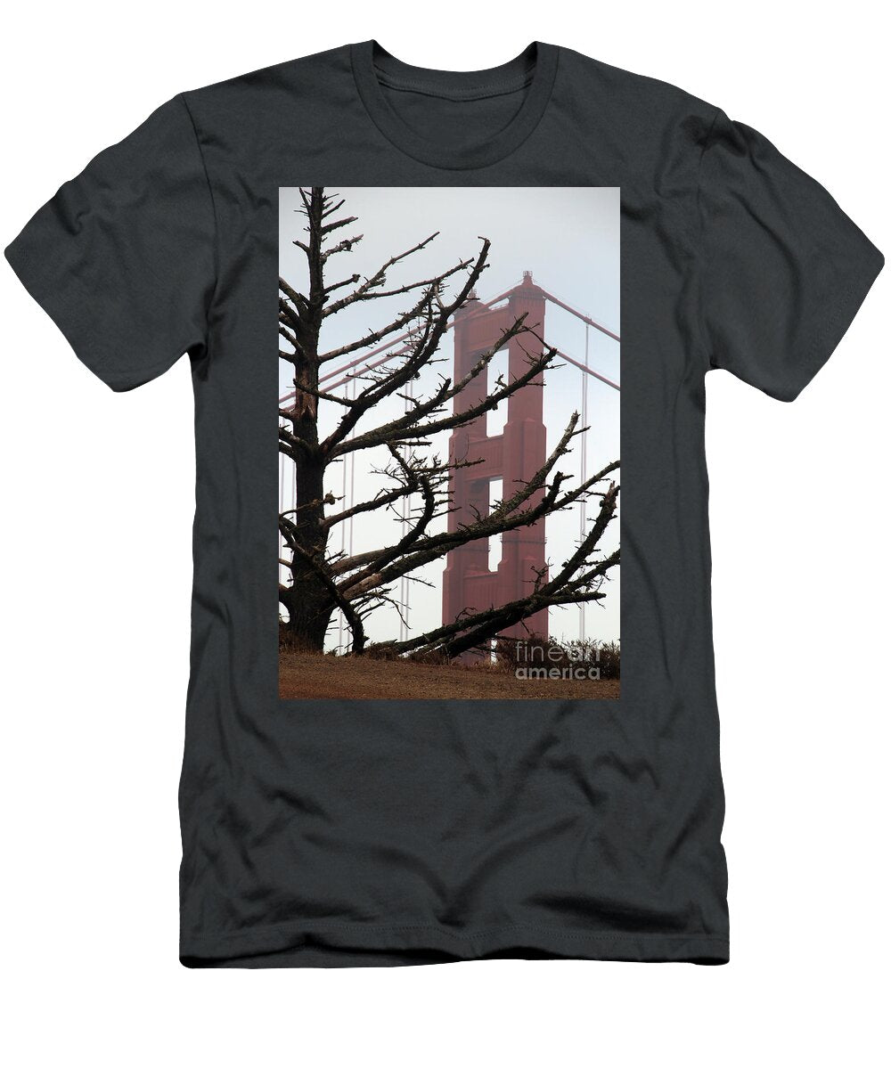 Tree and Ggb North Tower in Marin County California Wernher Krutein T-Shirt