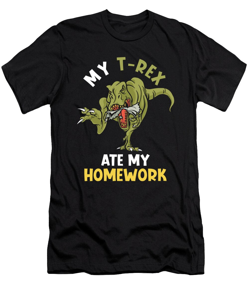 Trex Ate My Homework Manuel Schmucker T-Shirt