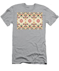 Tribal Ornament Seamless African Pattern Ethnic Carpet with Chevrons Aztec Style Geometric Mosaic on the Tile Majolica Ancient Interior Modern Rug Kente Cloth Julien T-Shirt