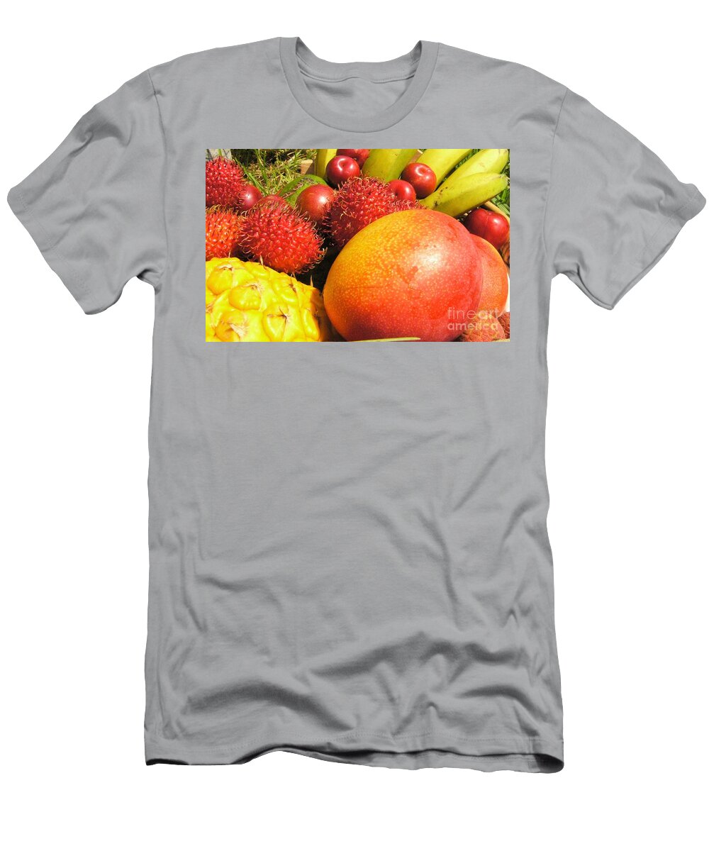 Tropical Fruit Delight Cat Pancake T-Shirt