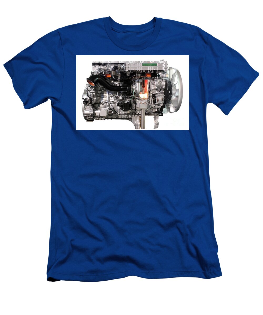 Truck Diesel Engine Isolated on White Goce Risteski T-Shirt