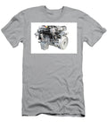 Truck Engine Isolated on White Goce Risteski T-Shirt