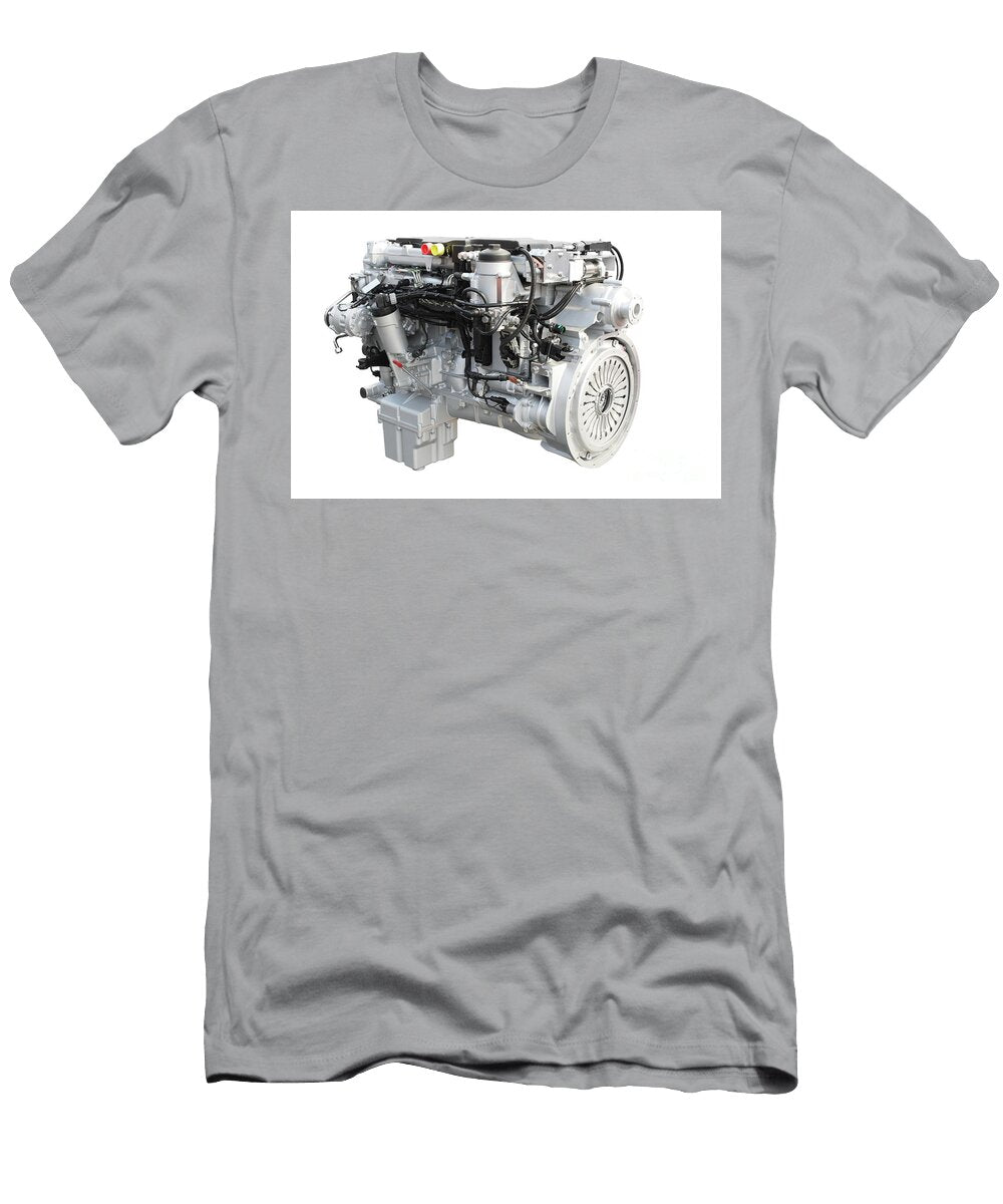 Truck Engine Isolated on White Goce Risteski T-Shirt