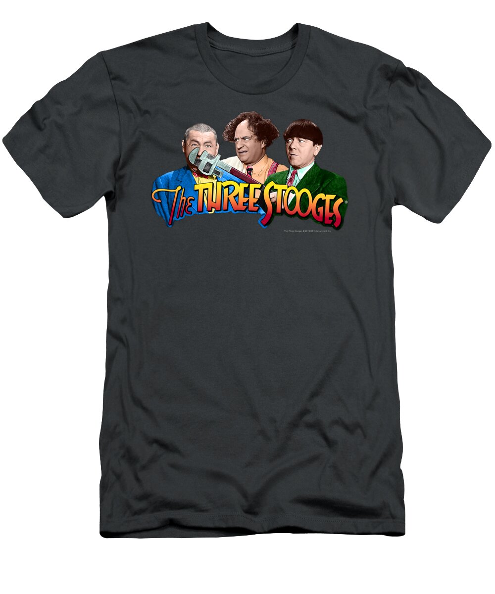 Tts the Three Stooges Wrench Logo Chidoz Romani T-Shirt