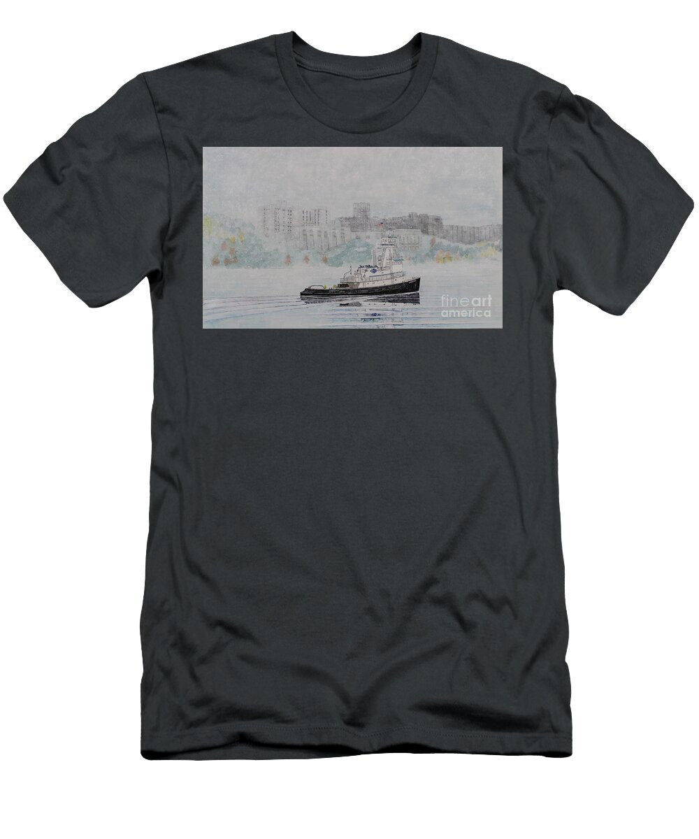 Tugboat Amberjack on the Hudson River Tim Malcolm Hughes T-Shirt