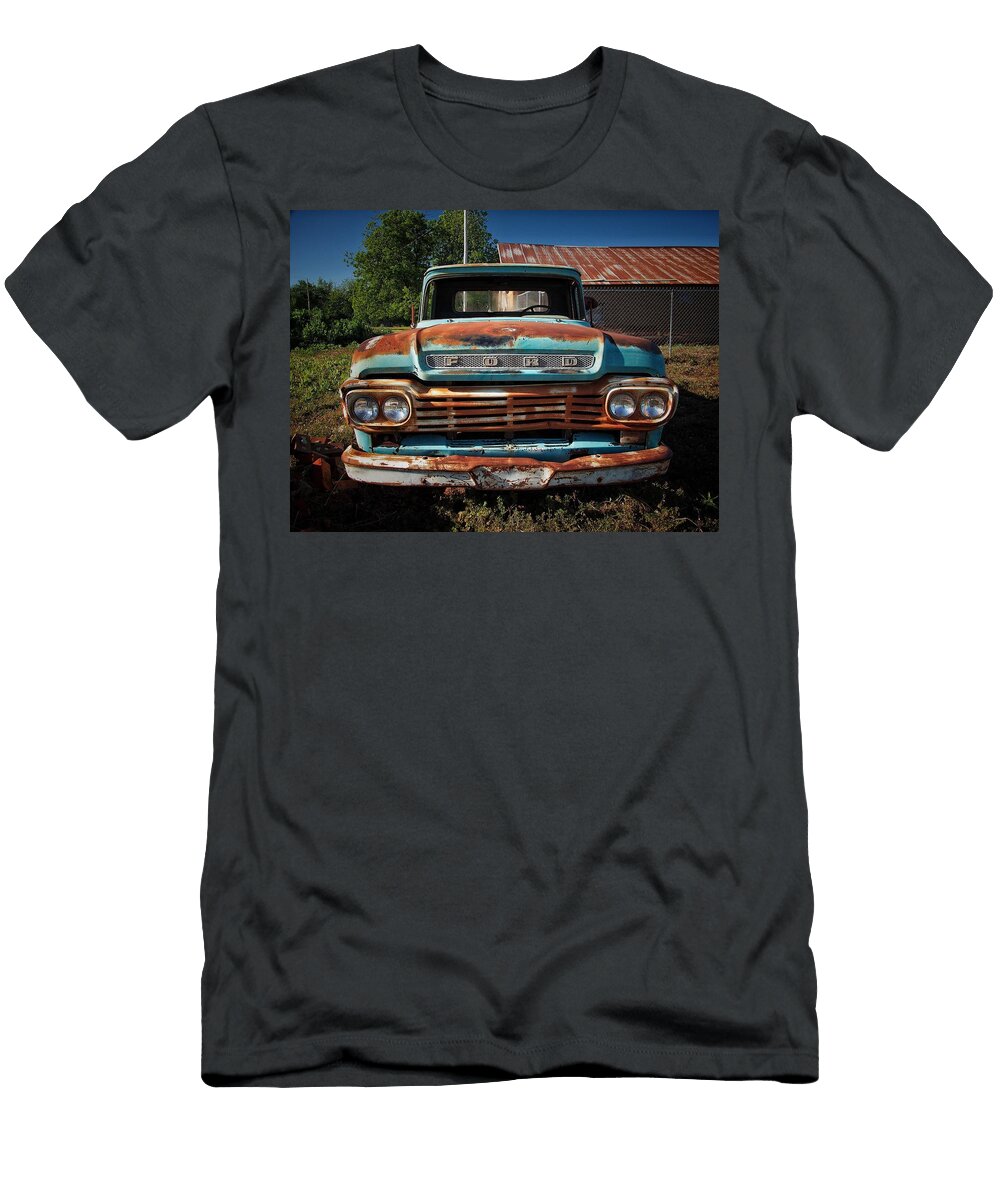 Turquoise and Rust Buck Buchanan T-Shirt