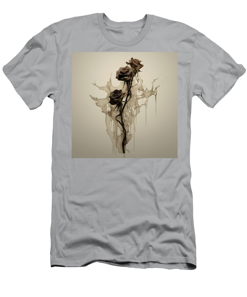 Twisted Black Roses and Water Splash Yo Pedro T-Shirt