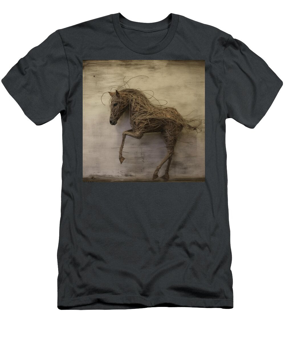 Twisted Wire Horse Sculpture Yo Pedro T-Shirt