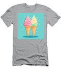 Two Colorful Ice Cream Cones on Turquoise Forenza Sabita T-Shirt