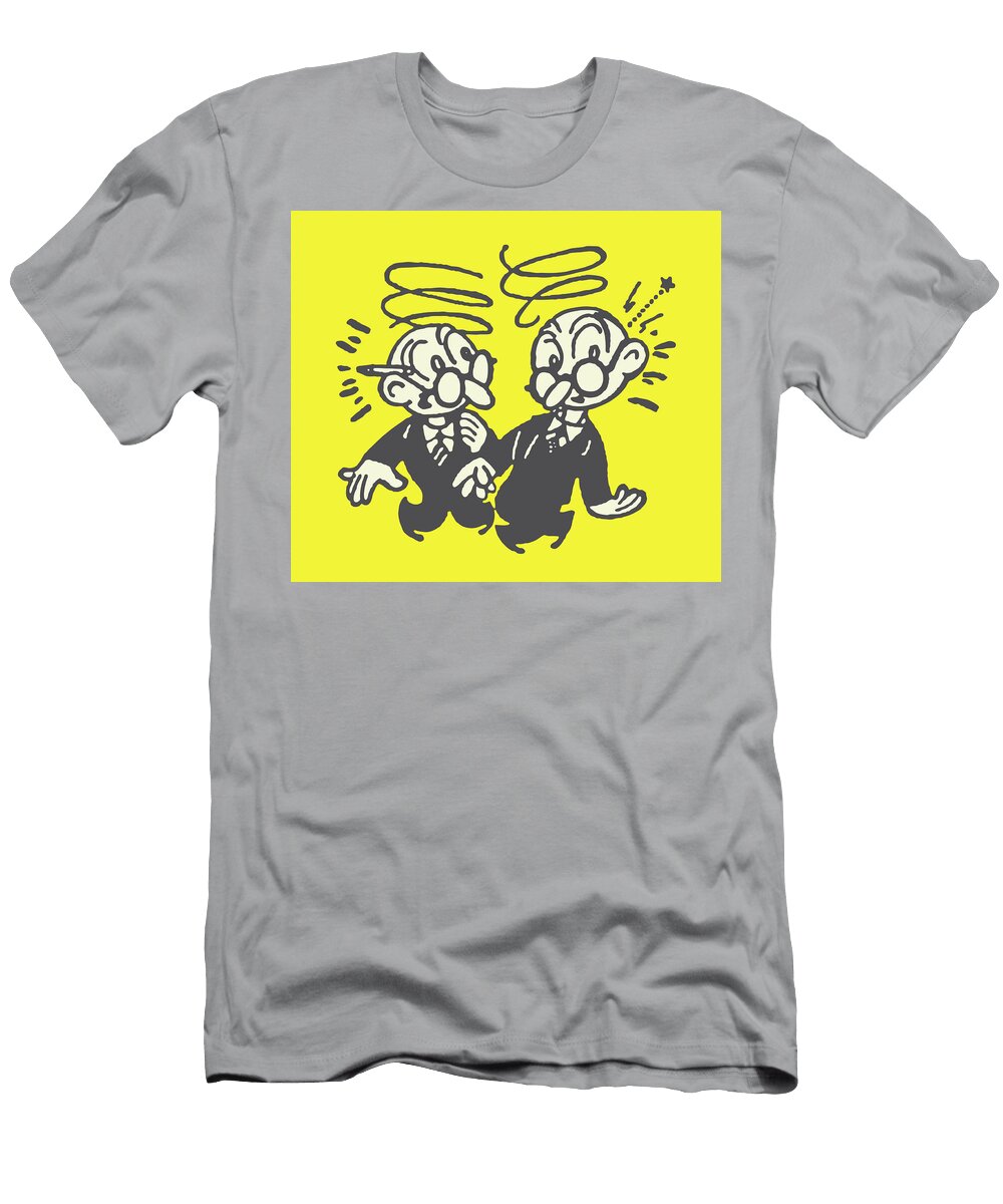 Two Dazed Old Men in Suits Csa Images T-Shirt