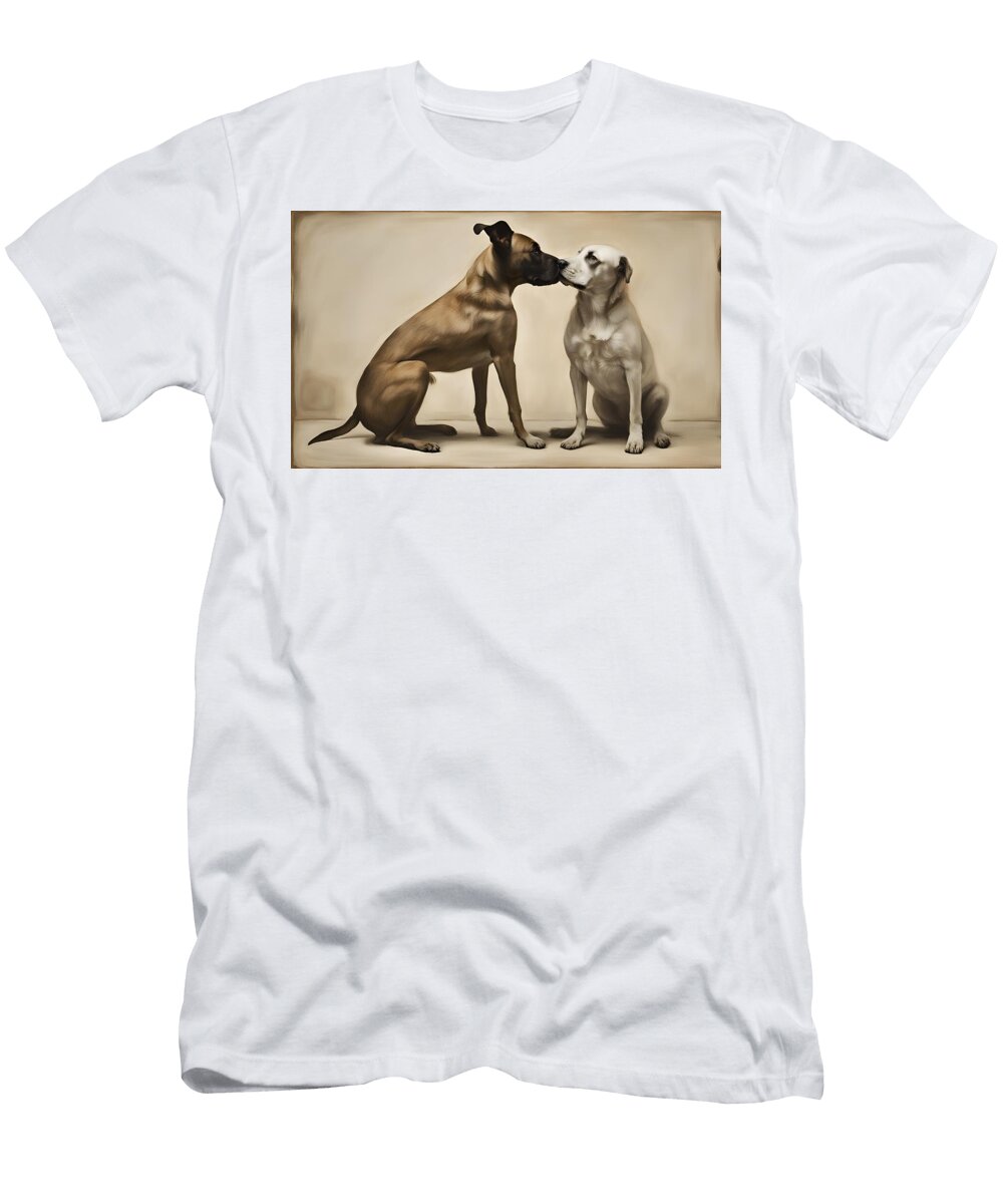 Two Dogs and an Awkward Kiss Ian Hutson T-Shirt