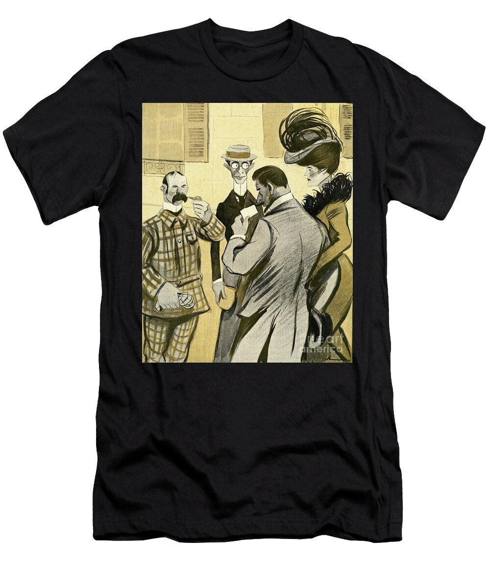 Two Englishmen Clumsily Ask a Glamorous French Couple for Directions in Bad French Francisco Sancha Y Lengo T-Shirt