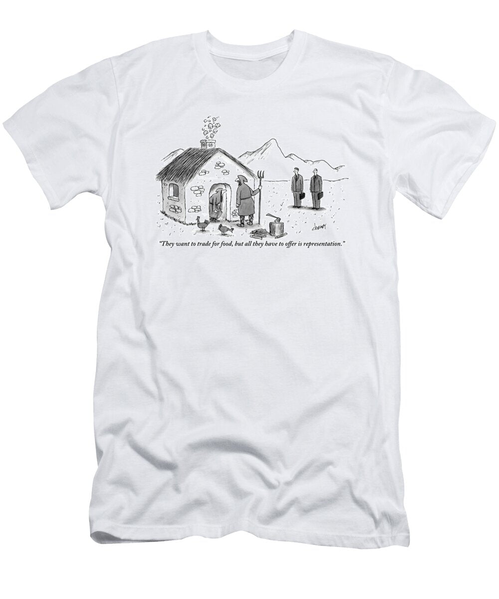 Two Lawyers Look on As One Medieval Man Consults Tom Cheney T-Shirt