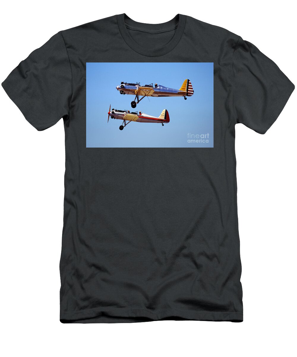 Two Pt 22 Aircraft in Formation Flight Wernher Krutein T-Shirt