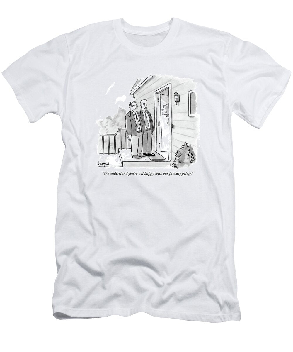 Two Suited Men Stand on the Doorstep of a House Robert Leighton T-Shirt