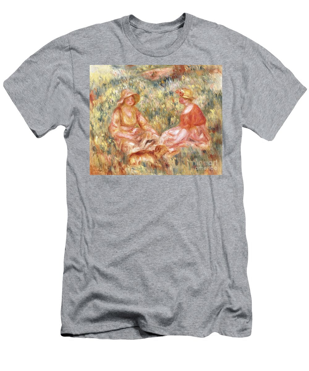 Two Women in the Grass C1910 Pierre Auguste Renoir T-Shirt