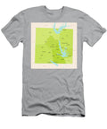 Tx Denton County Vector Map Green Frank Ramspott T-Shirt
