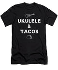 Ukulele and Tacos Funny Taco Band Distressed Noirty Designs T-Shirt