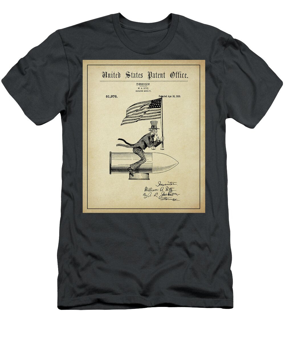 Uncle Sam Radiator Ornament Patent Dale Kincaid T-Shirt