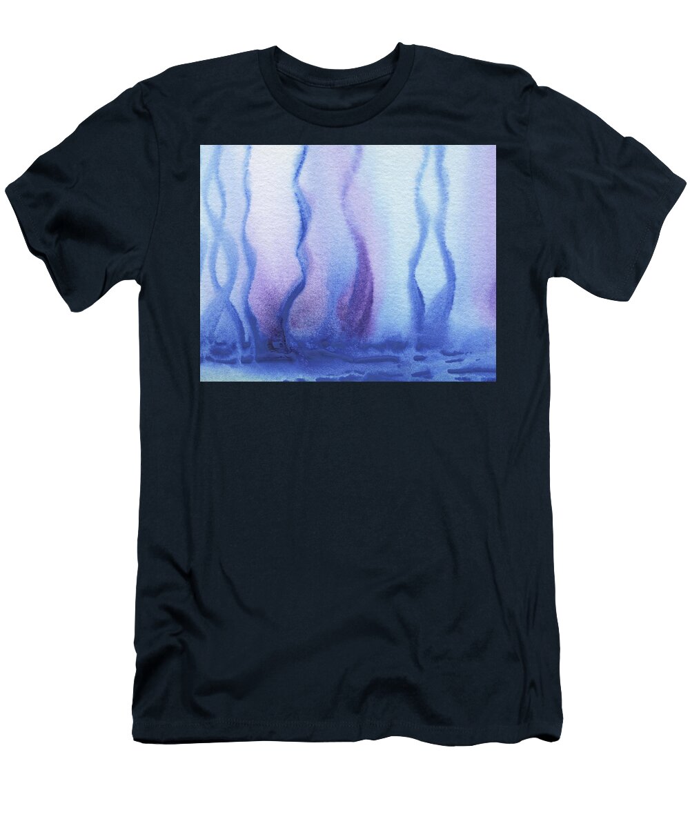 Under the Blue Sea Abstract Watercolor Irina Sztukowski T-Shirt