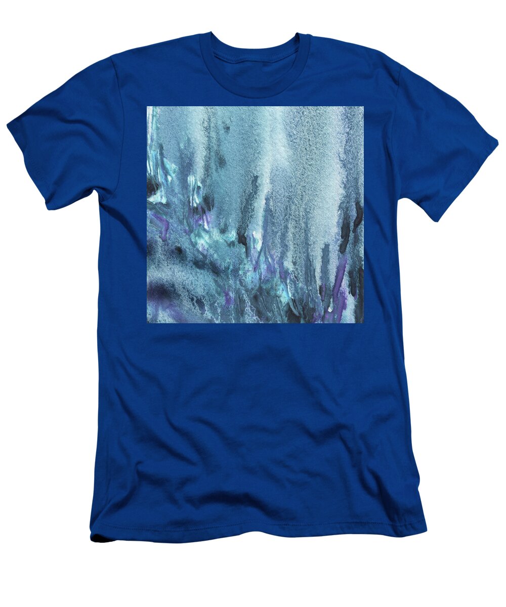 Under the Sea Mystery Blue and Purple Watercolor Irina Sztukowski T-Shirt