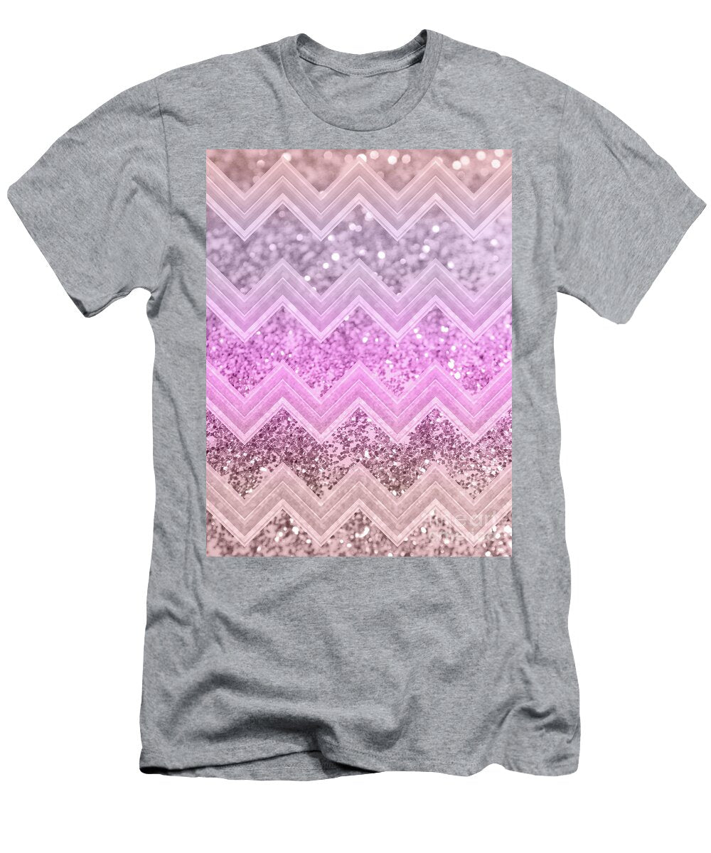 Unicorn Glitter Chevron 2 Shiny Decor Art Anitas and Bellas Art T-Shirt
