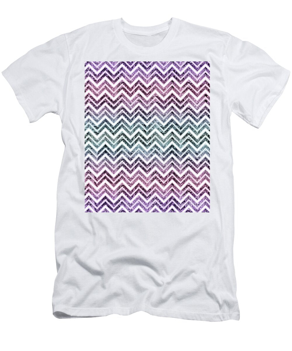 Unicorn Princess Glitter Glam Chevron 1 Shiny Pastel Decor Art Anitas and Bellas Art T-Shirt