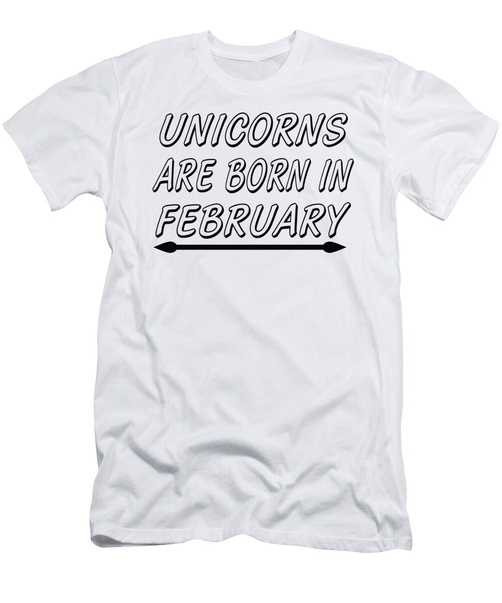 Unicorns Are Born in February Jacob Zelazny T-Shirt
