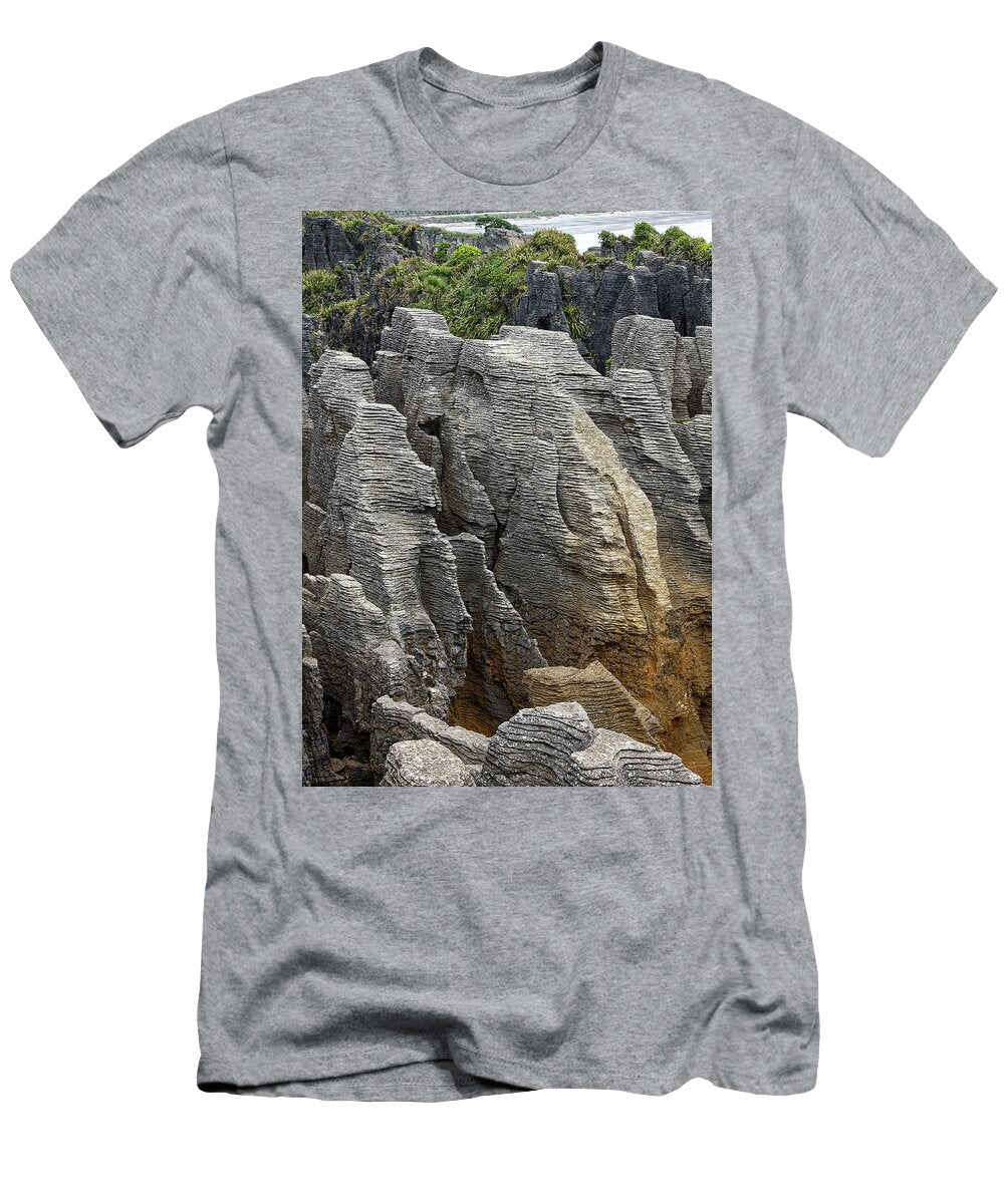 Unique Pancake Rocks Sally Weigand T-Shirt
