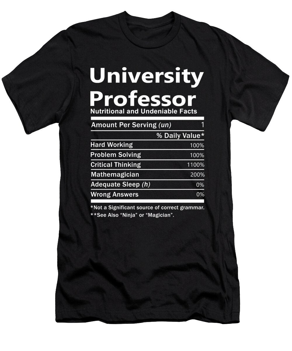 University Professor Nutrition Factors Gift Item Shi Hu Kang T-Shirt