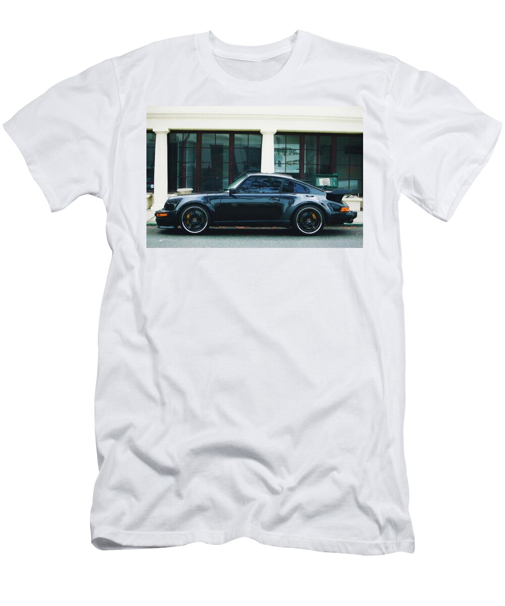 Urban Reflections Porsche 911 Turbo in Glossy Black Christian Flores T-Shirt