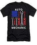 US Flag Wrench Screwdriver Workshop Mechanic Gift Thomas Larch T-Shirt
