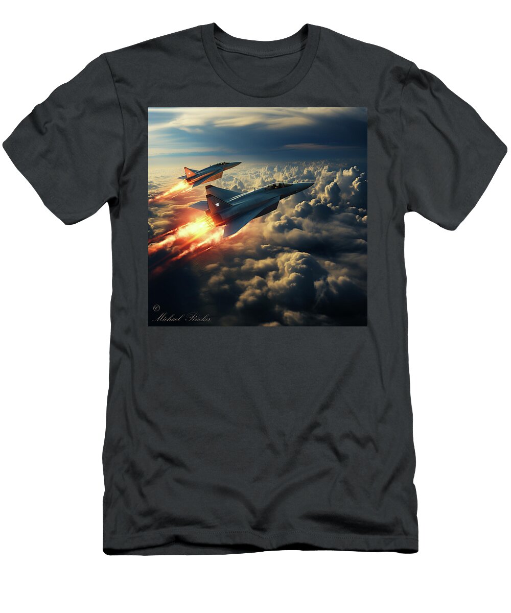 US Interceptor Fighter Jets Michael Rucker T-Shirt