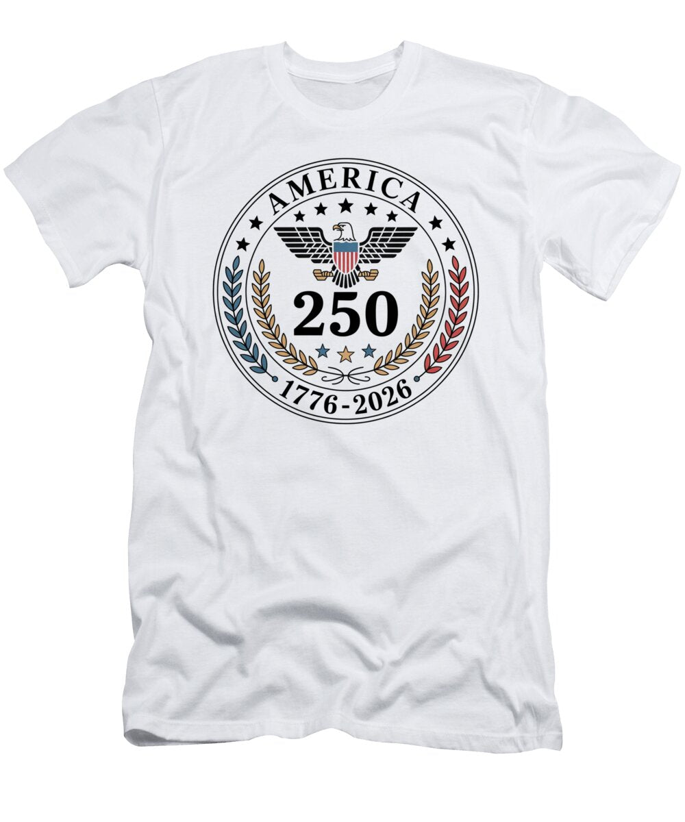 USA Semiquincentennial Patriotic Eagle Emblem for 2026 Flexitalent T-Shirt