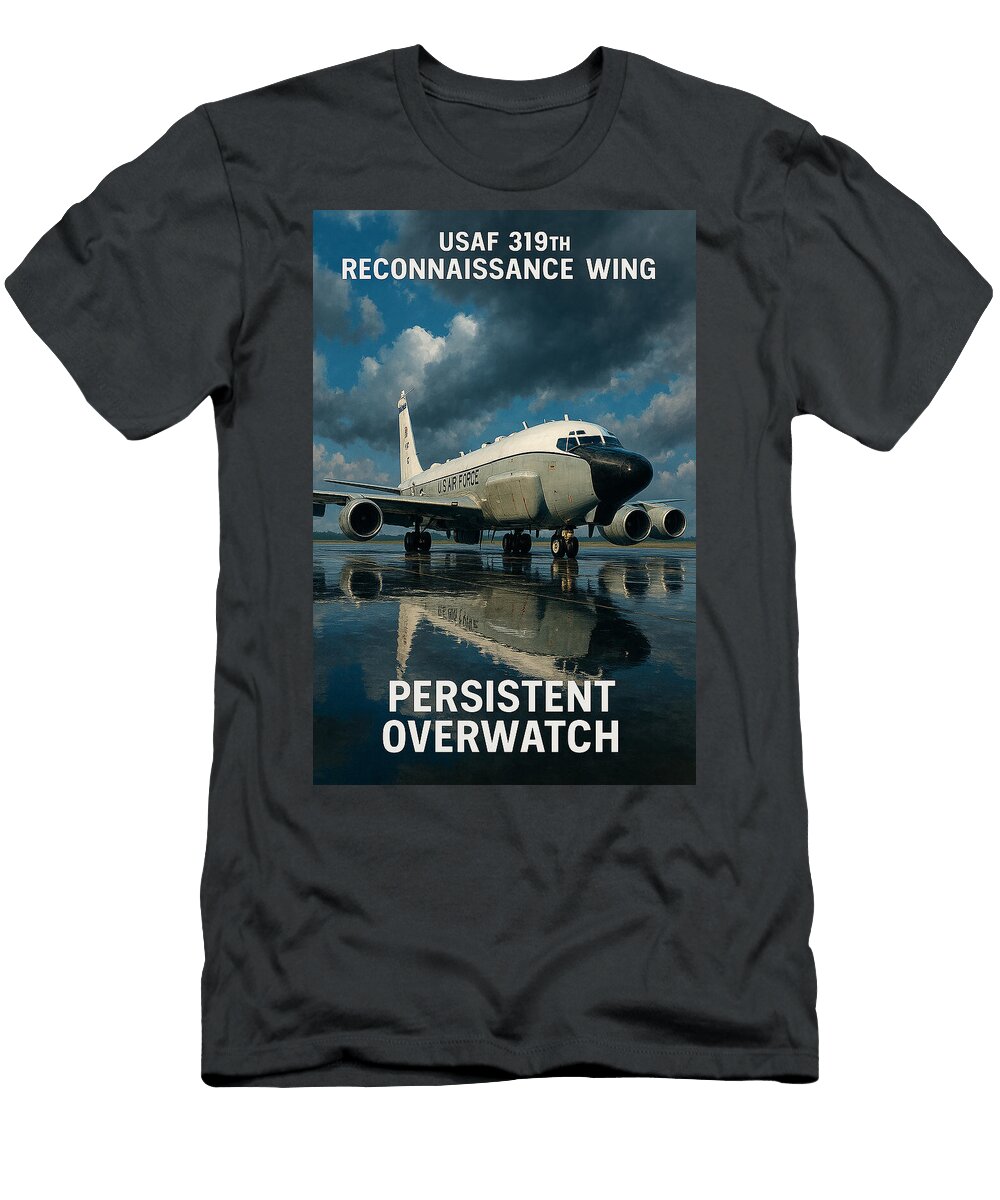 Usaf 319th Reconnaissance Wing Persistent Overwatch Start Aviation T-Shirt