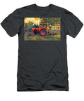 Utb 650 Tractor and Plow Side View Impasto Oil Painting Nicko Prints T-Shirt