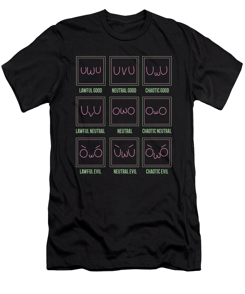 Uwu Meme Owo Face Chaotic Anime Aesthetic Otaku Shirtom T-Shirt