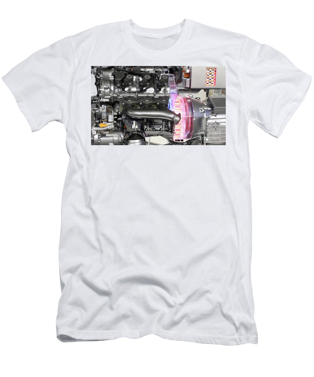 V6 Car Hybrid Engine Closeup Goce Risteski T-Shirt