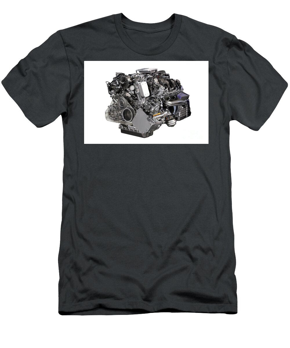 V6 Car Hybrid Engine Isolated on White Goce Risteski T-Shirt