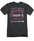 Valentines Day Teacher Cute Arrow Heart Pink Classroom Love Jaswik Charl T-Shirt